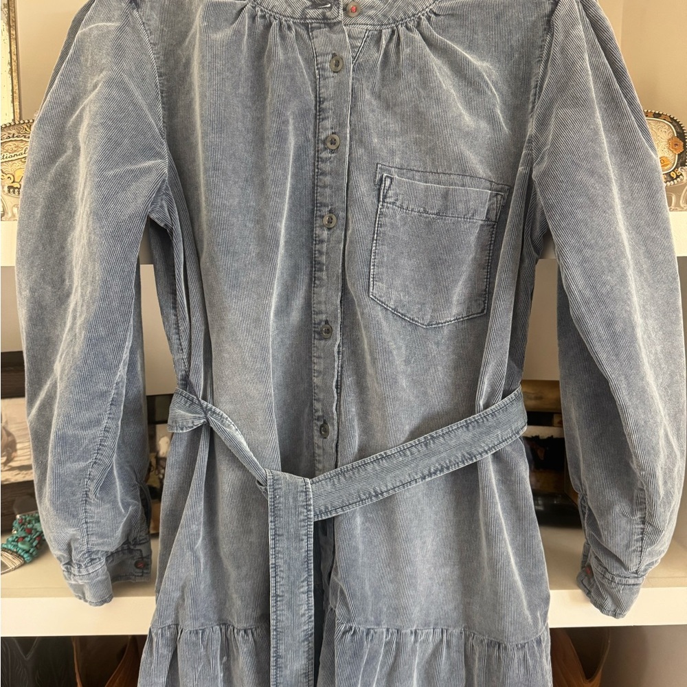 PILCRO Dusty Blue Corduroy Dress xsp - Picture 3 of 6